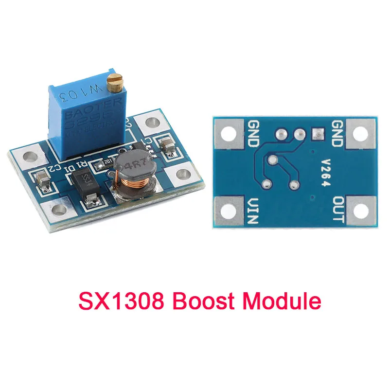 5Pcs/1pc MT3608 DC-DC Adjustable Boost Module 2A Boost Plate Step Up Module with MICRO USB 2V-24V to 5V 9V 12V 28V