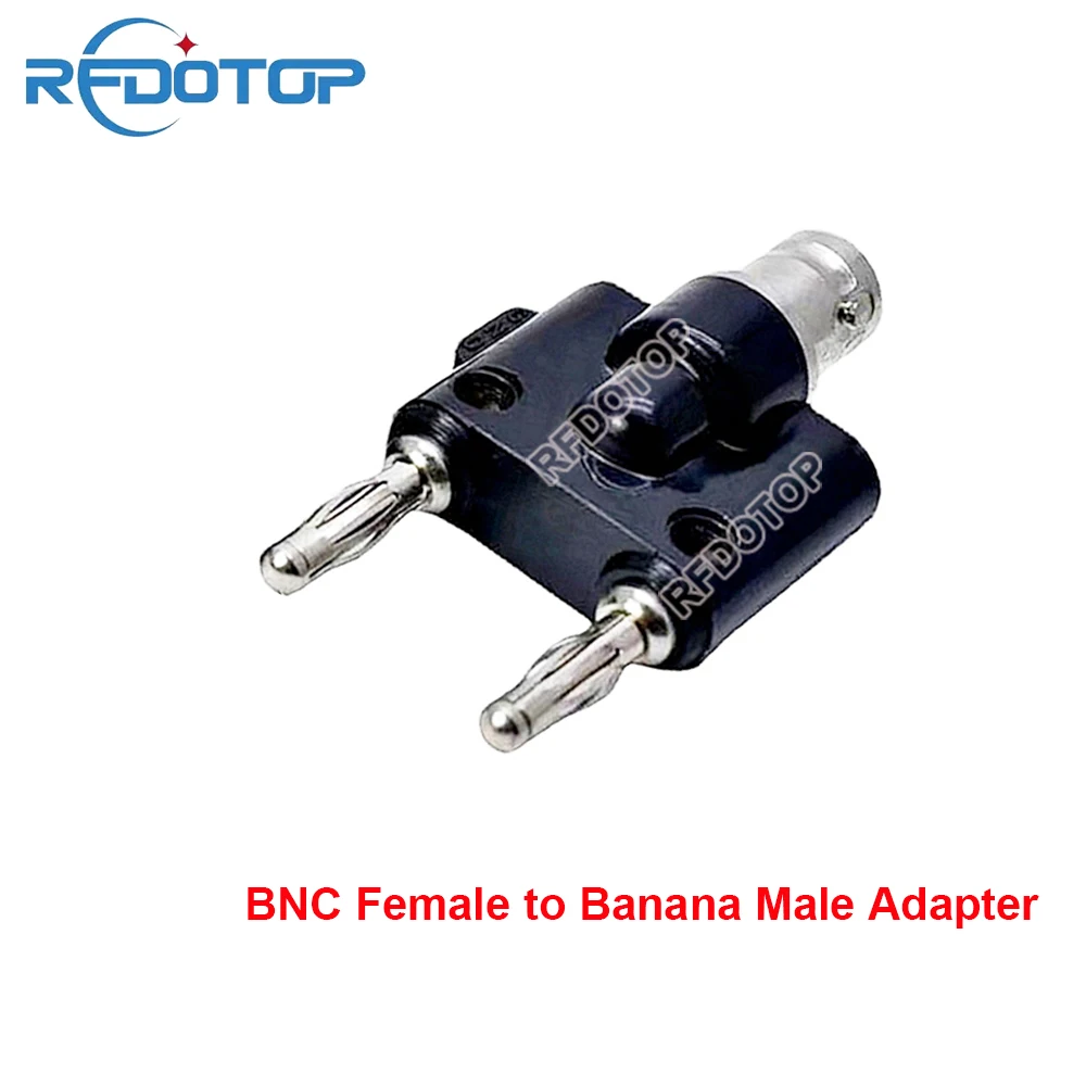 1PCS T Type BNC Female Jack to Dual Banana 2 Male Plug for WiFi Radio Antenna Banana to BNC 3Way Splitter RF Adapter Wholesales