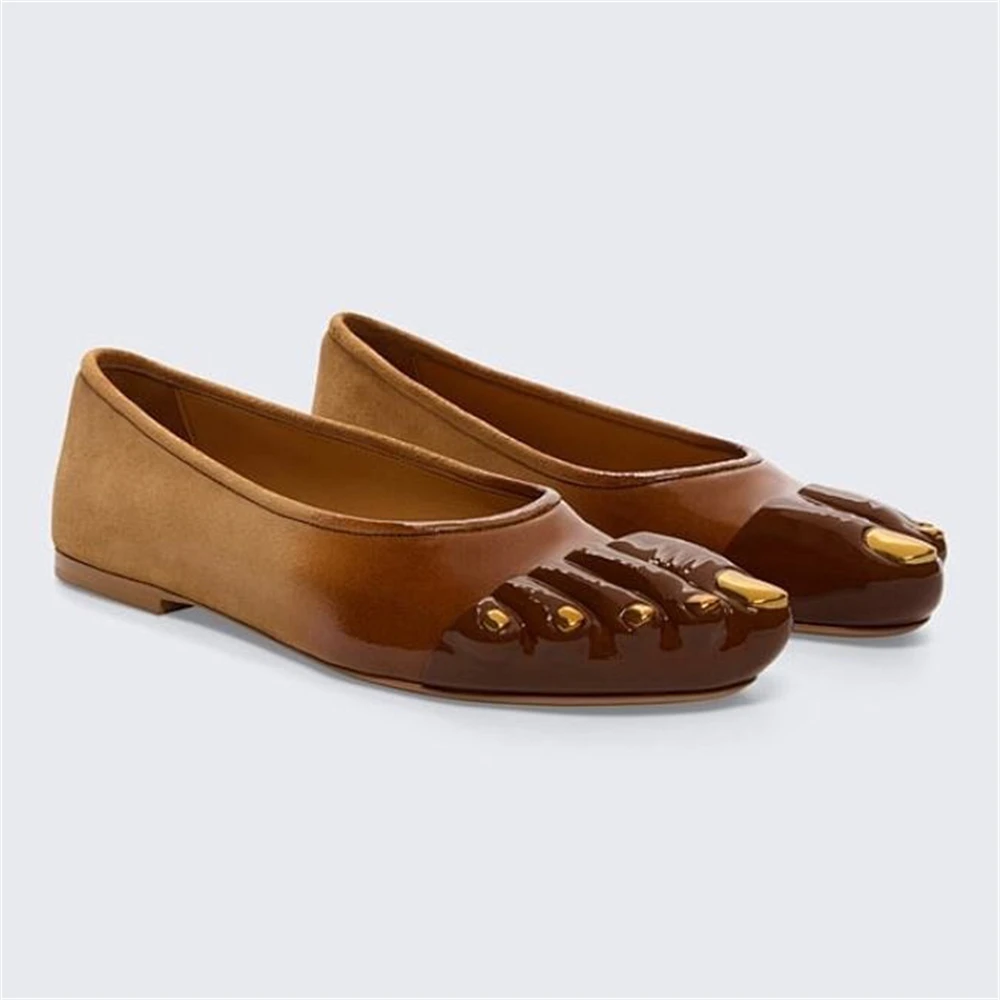 

Кожаные балетки с формованным носком, модные туфли-слипоны на низком каблуке, дизайнерская женская обувь для повседневной носки и вечеринок, весна-лето