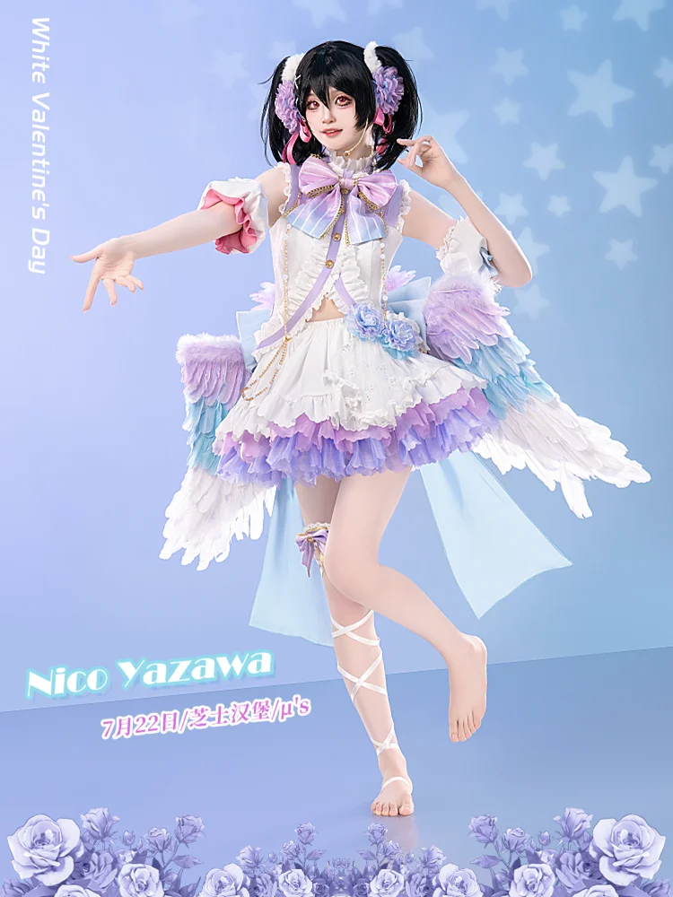 Nico yazawa cosplay vestido traje anime lovelive jogo feminino role play roupas halloween comic-con festa uniforme pré-venda 2025