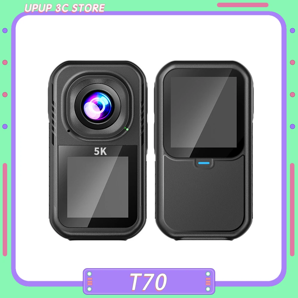 

Экшн-камера 5K для большого пальца, 4K, 60 кадров в секунду, Wi-Fi, 6-осевая стабилизация, сенсорный экран, спортивная камера, магнитная водонепроницаемая камера для мотоцикла, велосипеда