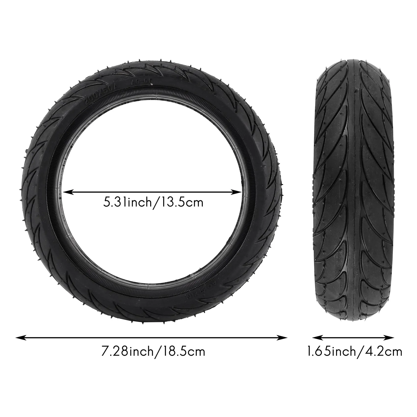 WF-8 Inch Front Scooter Solid Tire Tyre Wheel For Ninebot Es1 Es2 Electric Scooter Kickscooter Skateboard 8 Inch Non-Pneu
