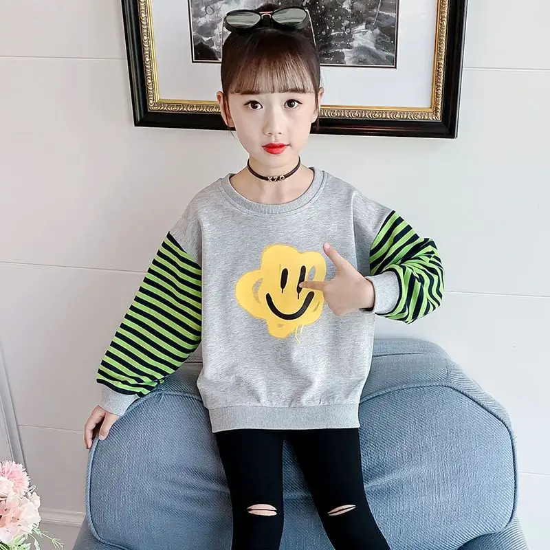 

Cartoon Printing Top for Girl Clothes 6 7 Years Children's T Shirts Coat Girls Girls' Spring Autumn Outdoor Tween Clothing 12 11