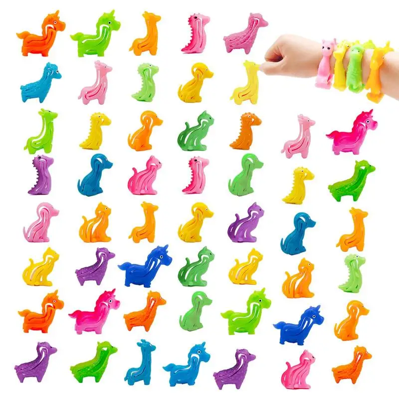 

Stretchy Fidget Bracelet Sensory Fidgets Bracelet Cute Cartoon Animal Shapes Elastic Sensory Toys For Home Dorm School