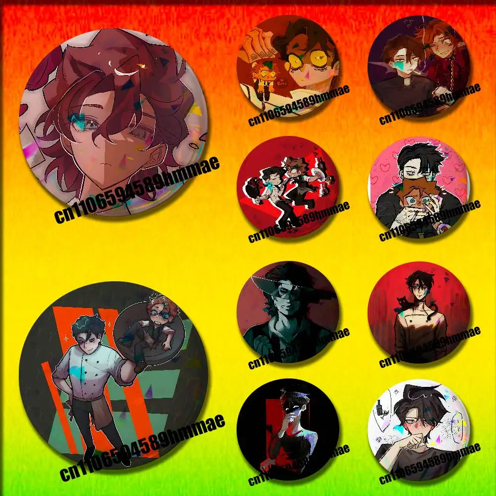 

Game D-Dead Plate Vince Rody Vincent Round Pins Insignia Badge Cover For Brooch Button Clothes Hats Decoration 32mm