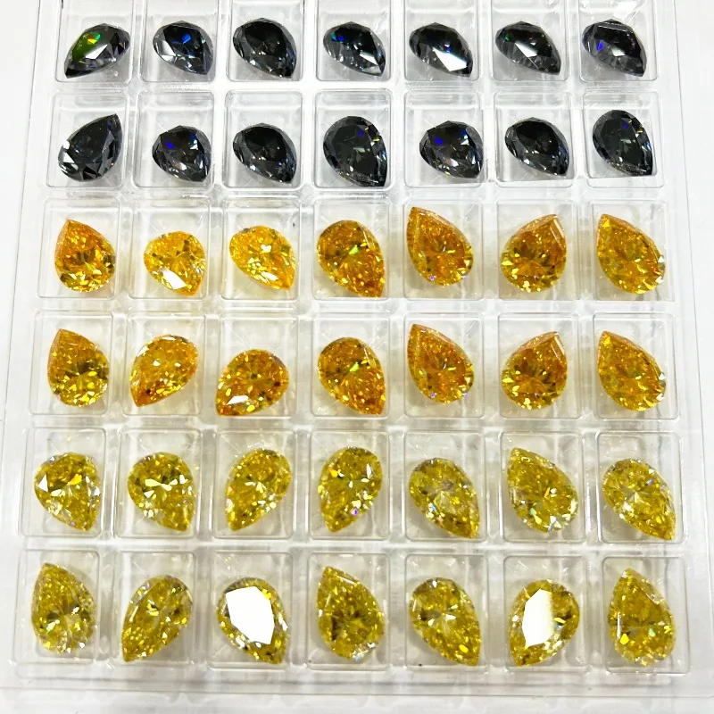 Moissanit Birnenform VVS1 Charms DIY-Perlen für Schmuckherstellung Anhängermaterialien Mit Zertifikat – Detail 5