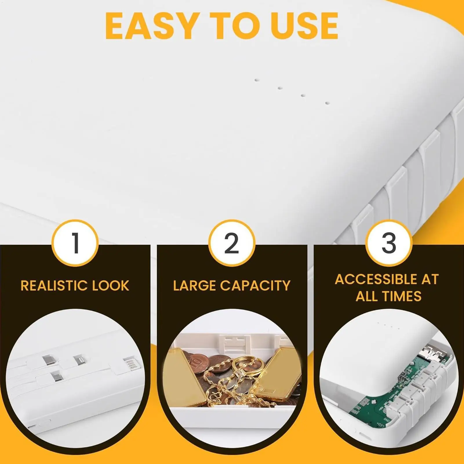 حافظة تصميم بنك الطاقة الآمنة السرية، تصميم بنك الطاقة، عناصر مخبأة سرية للمنزل، مجوهرات السلامة، الأشياء الثمينة، الطائرة النقدية