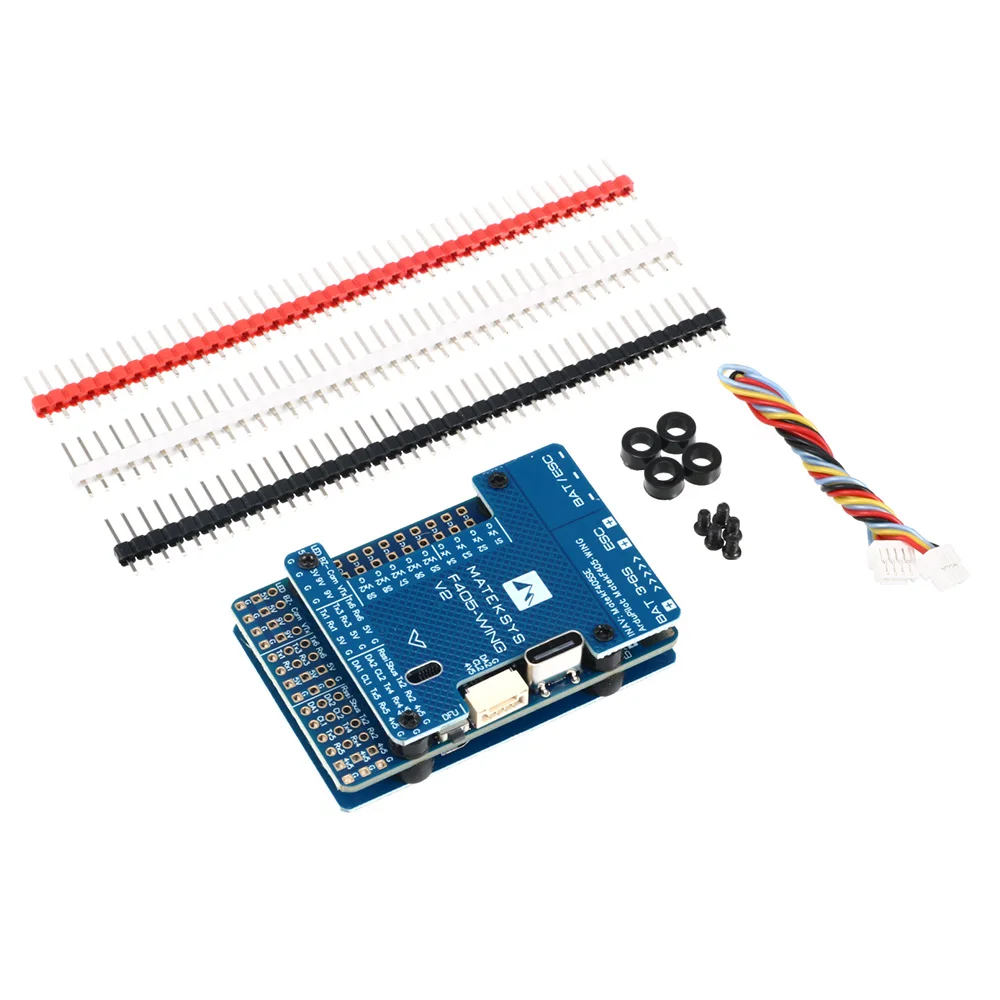 Mateksys F405 WING V2 Flight Controller STM32F405 ICM42688‑P DPS310 AT7456E OSD MicroSD Blackbox Built‑in PDB 3‑6S for INAV Ardu