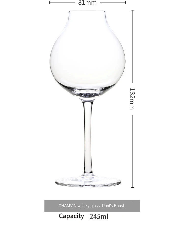 Whisky Tasting Glass Handcrafted Crystal Goblet Cup Bud Whiskey Scotch Brandy Red Wine Bar Gift
