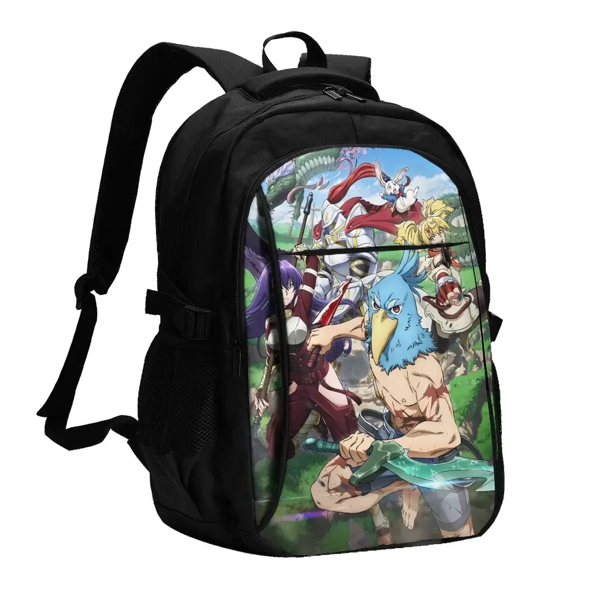 Anime Shangri-La Frontier Travel Laptop Backpack, Business Water Resistant Laptop Backpack with USB Charging Port, College Bag
