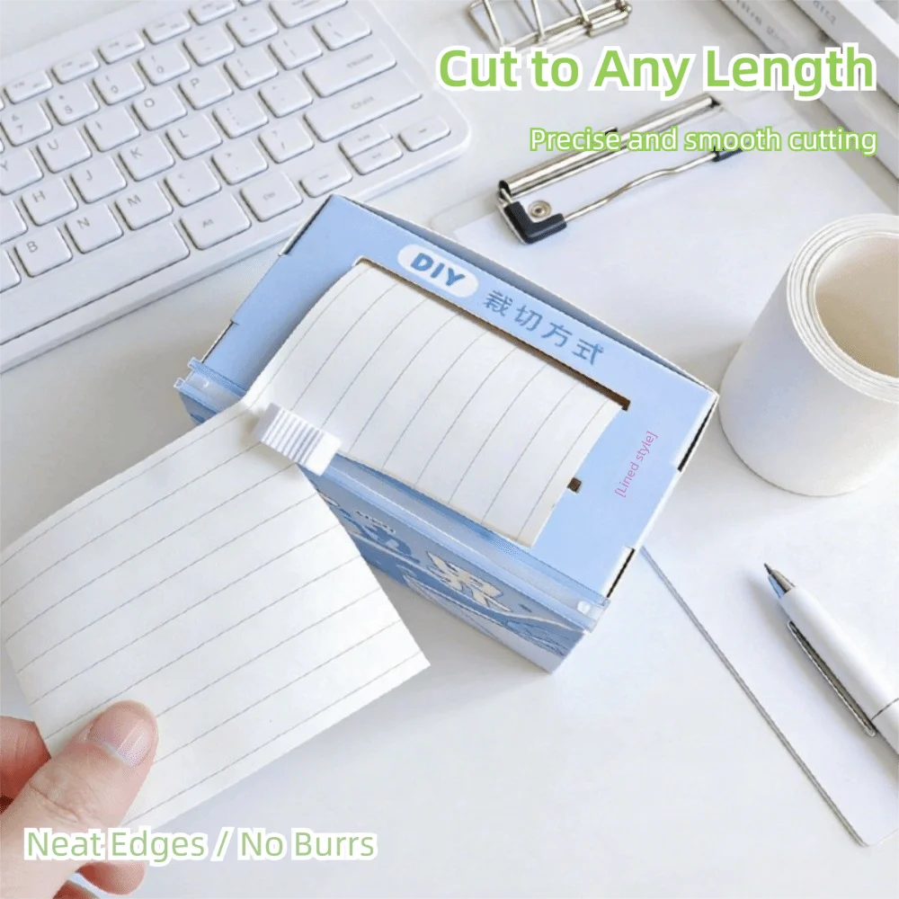11pcs/set Expandable 7M Sticky Notes Free-cut Pull-out Self-Adhesive Notes Grid/Horizontal/Blank Self-Stick Notes Gift