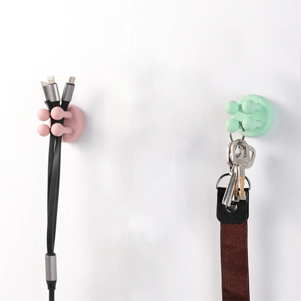 Razor Hook Silicone Foot Hook Design Kitchen Paste Wholesale Storage Rack Toothbrush Hook Nail Free Easy To Use Walls Hook Up