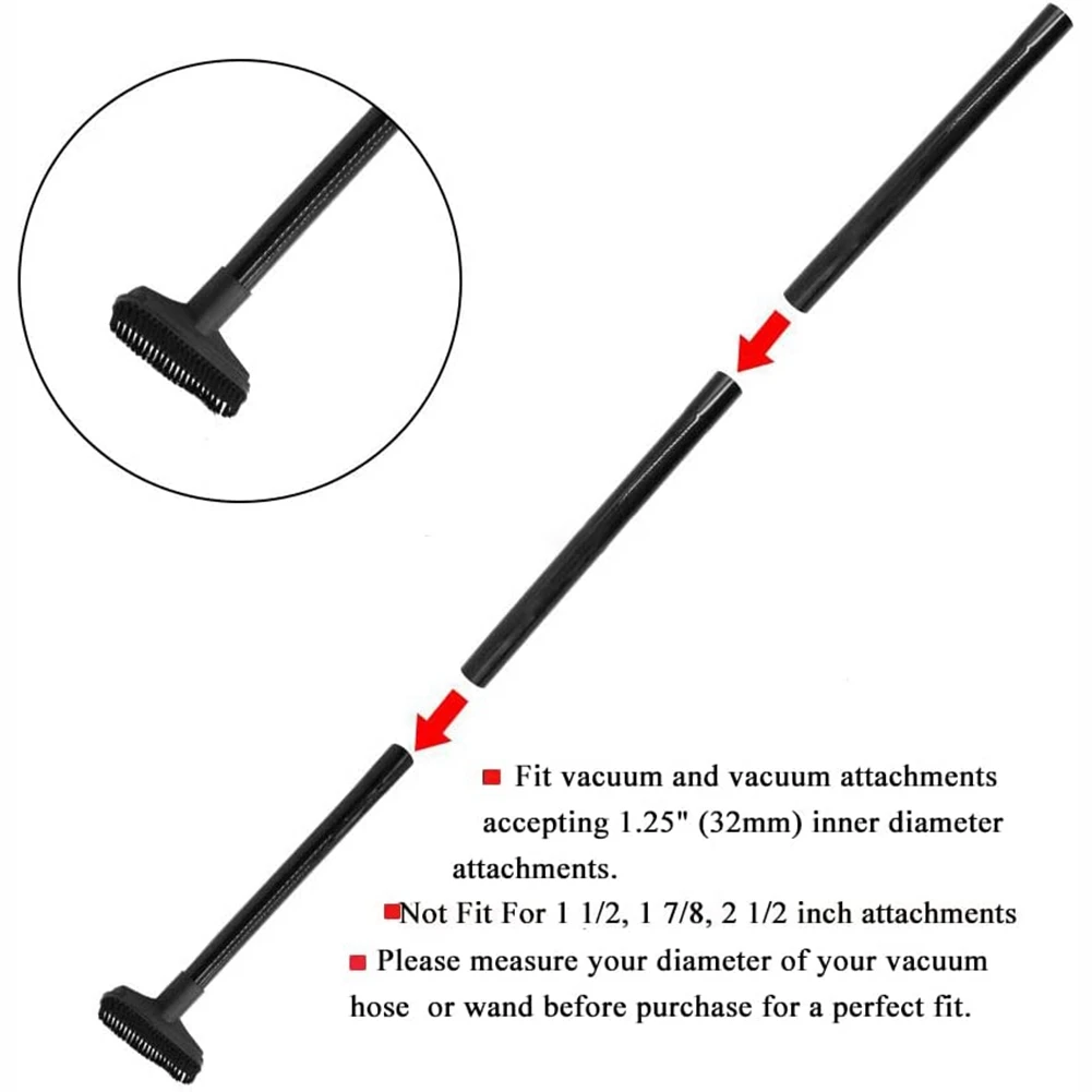 9 accesorios aptos para accesorios 1 1/4 pulgadas - 3 varita de extensión de vacío, adaptador de manguera de vacío de 32 mm y 35 mm