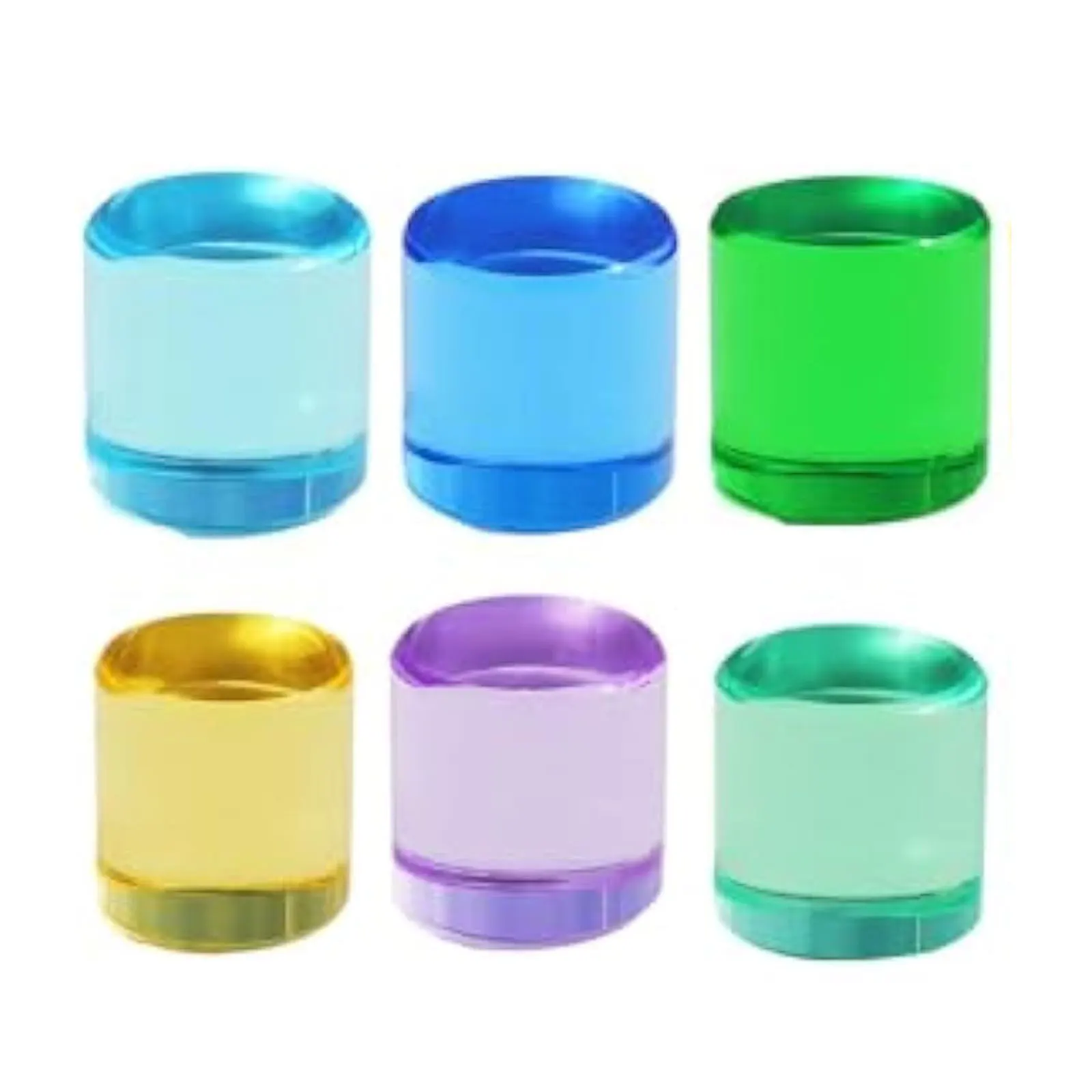 10 pçs arco-íris acrílico cilindros blocos acrílico arco-íris blocos de construção cilindro blocos de construção empilhamento brinquedo para crianças