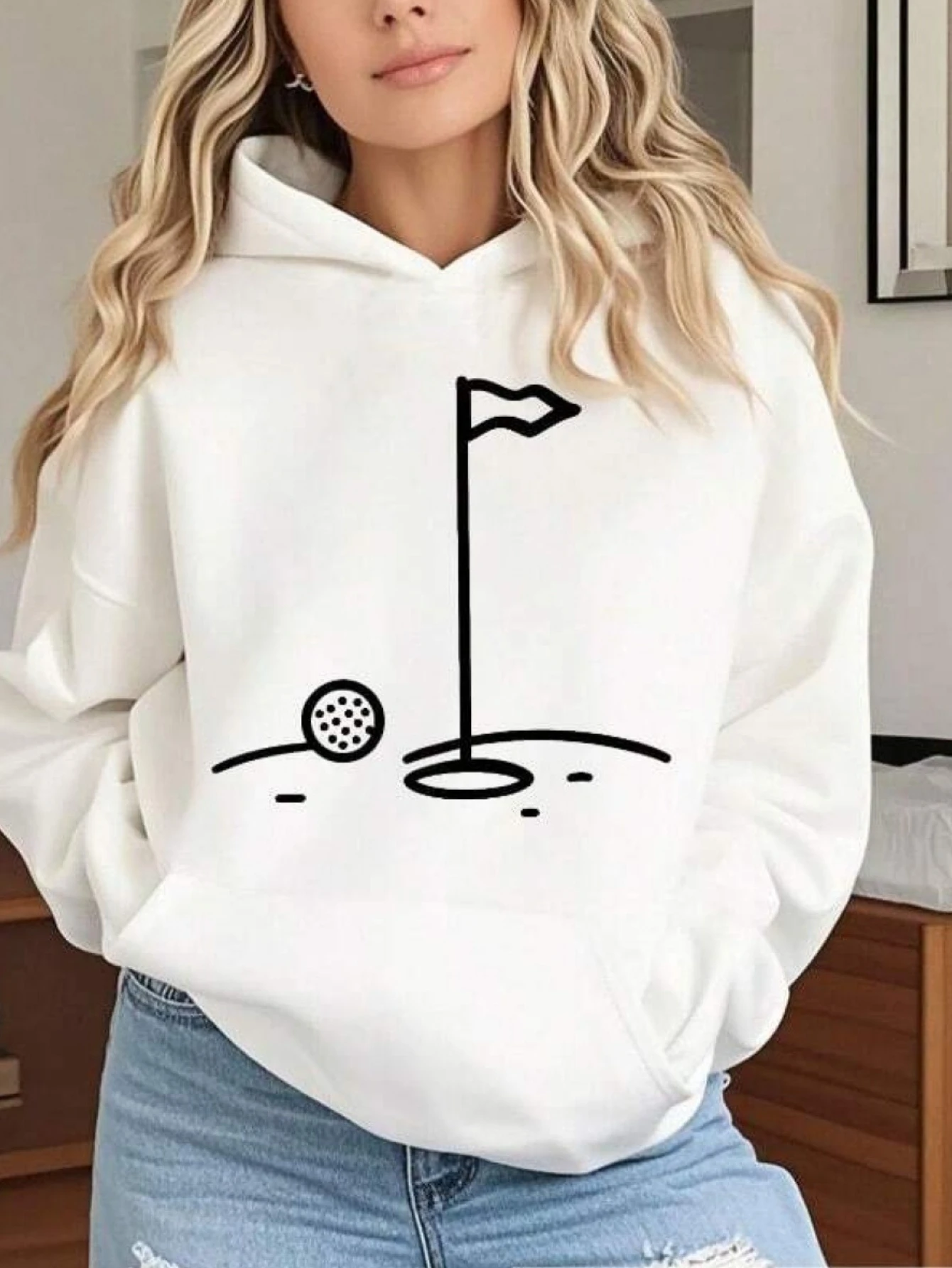 

Men's and Women's Plus Size Print Top, Loose Casual, Soft, Comfortable and Breathable, Outdoor Sports Loose Pullover Hoodie