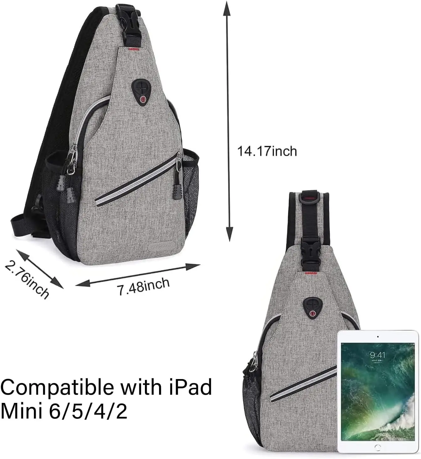 Mini Sling Backpack for Men\'s Women Small Hiking Daypack Travel Outdoor Casual Crossbody Shoulder Sports Bag Unisex Chest Bag