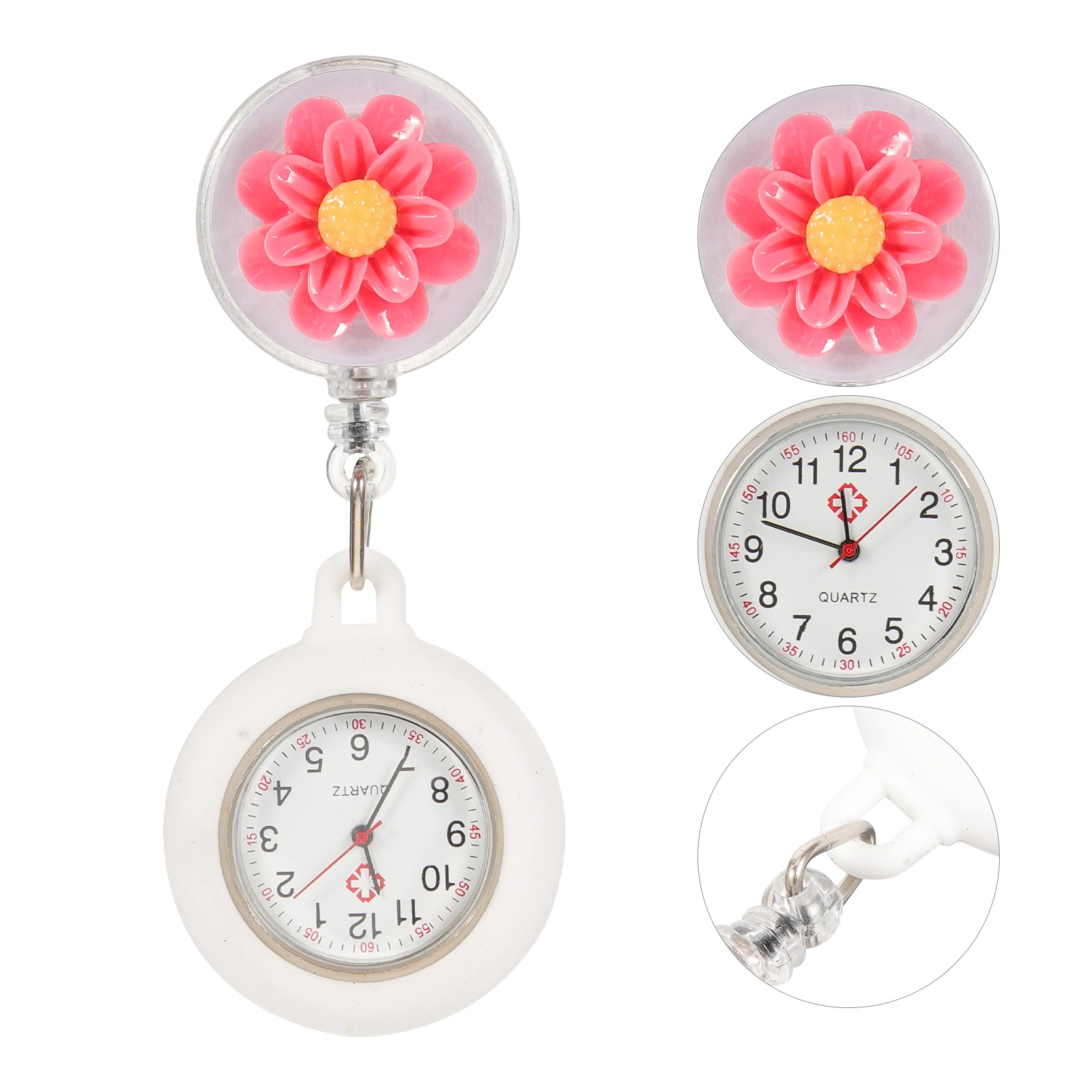 

Nurse Pocket Watch Quartz Clip on Watches for Nurses Hanging Lapel Precision retractable portable nursing watch fob watches