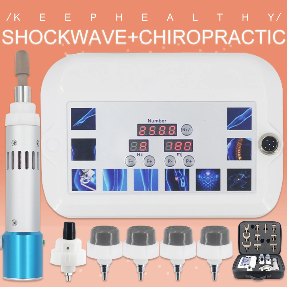 

300MJ Shockwave Therapy Machine For Erectile Dysfunction ED Treatmen Pain Relief 17 Heads Electric Correction Chiropractic Gun