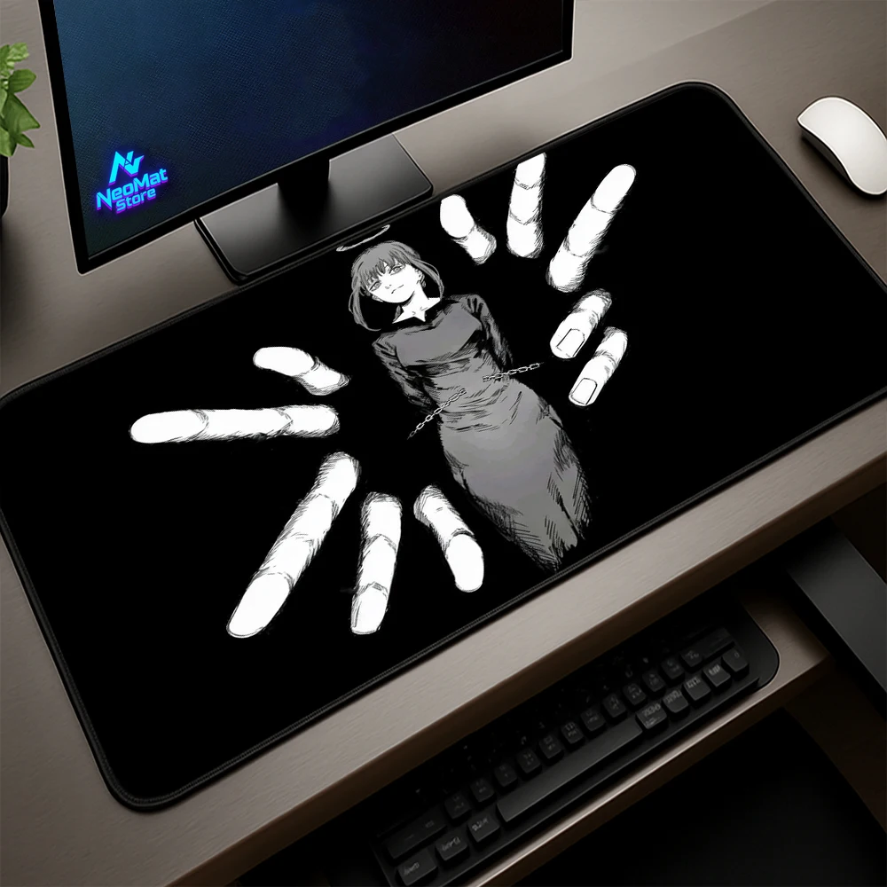 

Makima Mousepad Chainsaw Man Anime Desk Pad Computer Accessories Big Mouse Pad Black 100x50 Mause Pad 70x30 Gaming Mat 1200x600