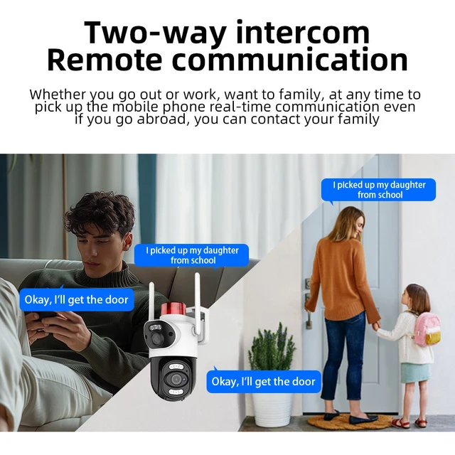 4K 8MP Wifi PTZ Camera Outdoor Wifi Dual Lens Security IP Cameras 10X Zoom AI Tracking ONVIF CCTV Surveillance Camera Waterproof 4 4K 8MP Wifi PTZ Camera Outdoor Wifi Dual Lens Security IP Cameras 10X Zoom AI Tracking ONVIF CCTV Surveillance Camera Waterproof 4