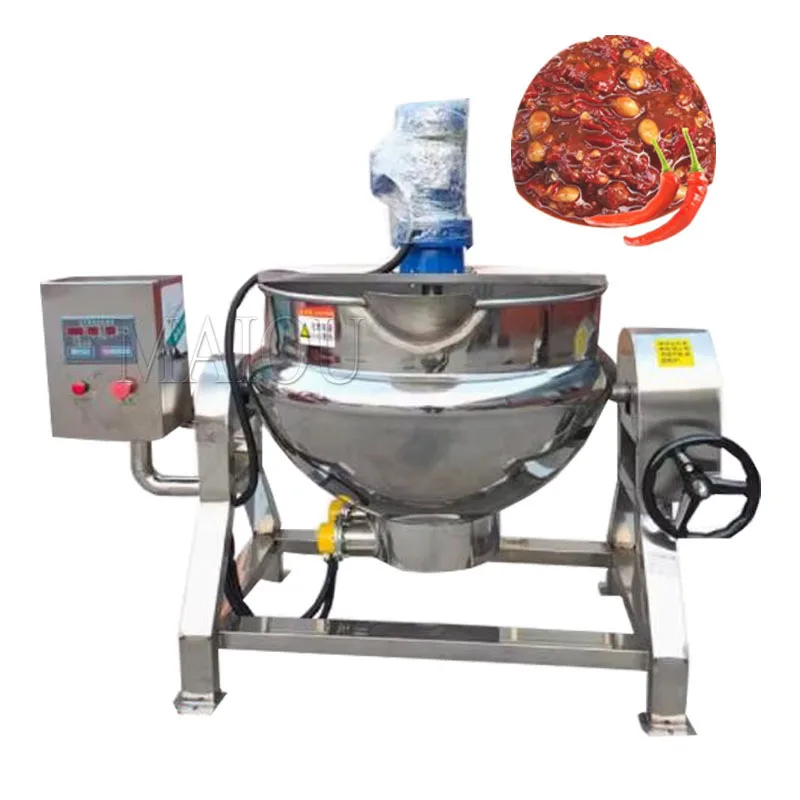 Tiltable Electric Heating Jacketed Kettle Vertical Steam Pot Congee Machine For Food Processing