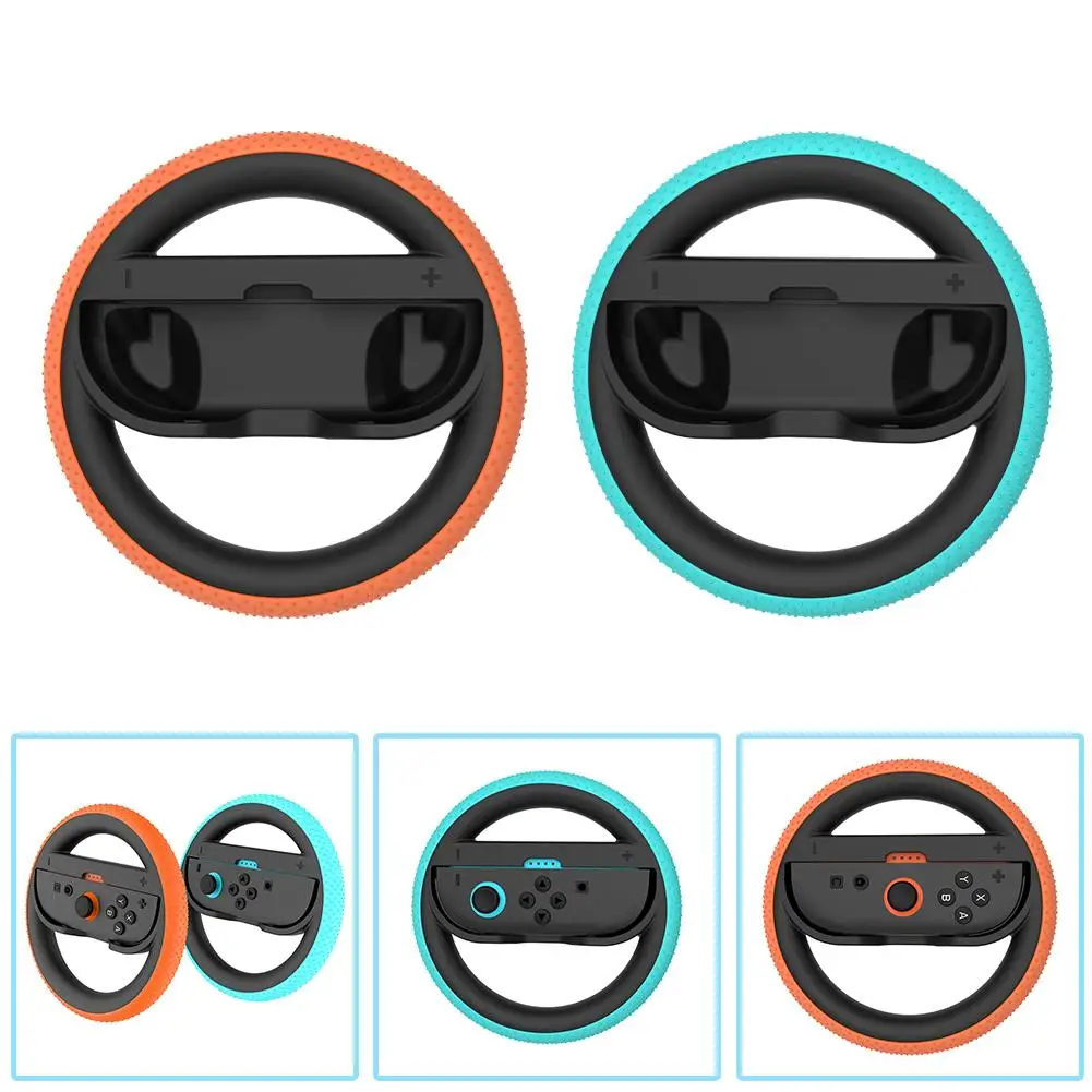 For Switch 2 Joy Con Controller 2PCS Steering Wheel Switch Joycon 2 Racing Wheel Hand Grip For Mario Kart World 8 Deluxe G0G8