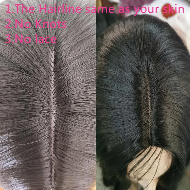 Rambut palsu lurus halus coklat panjang kepadatan 180 26 "lembut mesin tanpa lem dengan poni untuk WANITA HITAM BabyHair prepked tahan panas