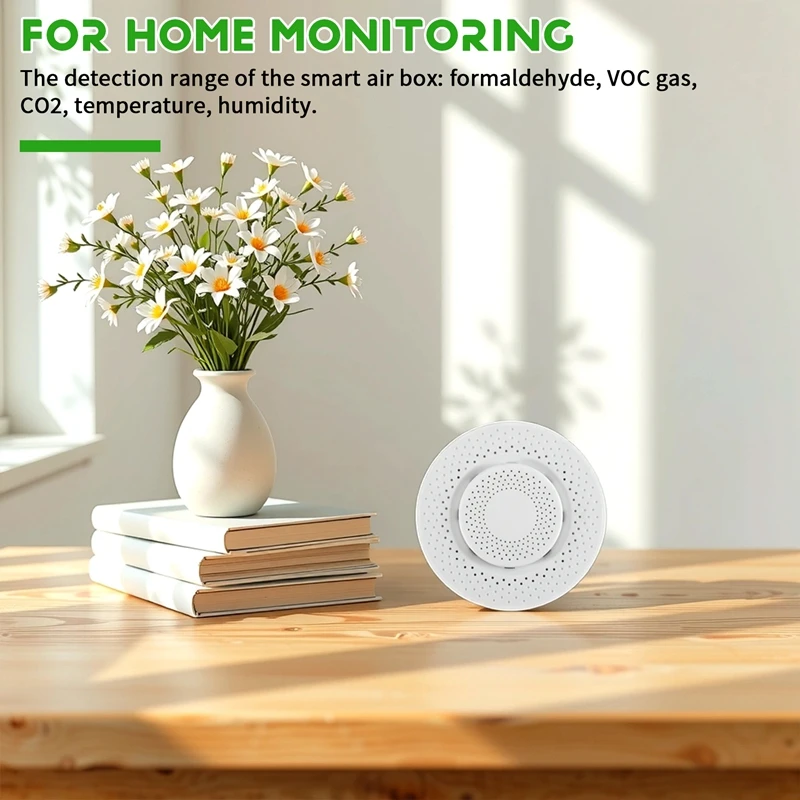 ●Zigbee/Tuya WIFI Smart Air Box Carbon Dioxide Detector CO2 Gas Sensor Formaldehyde VOC Temperature Humidity Sensor