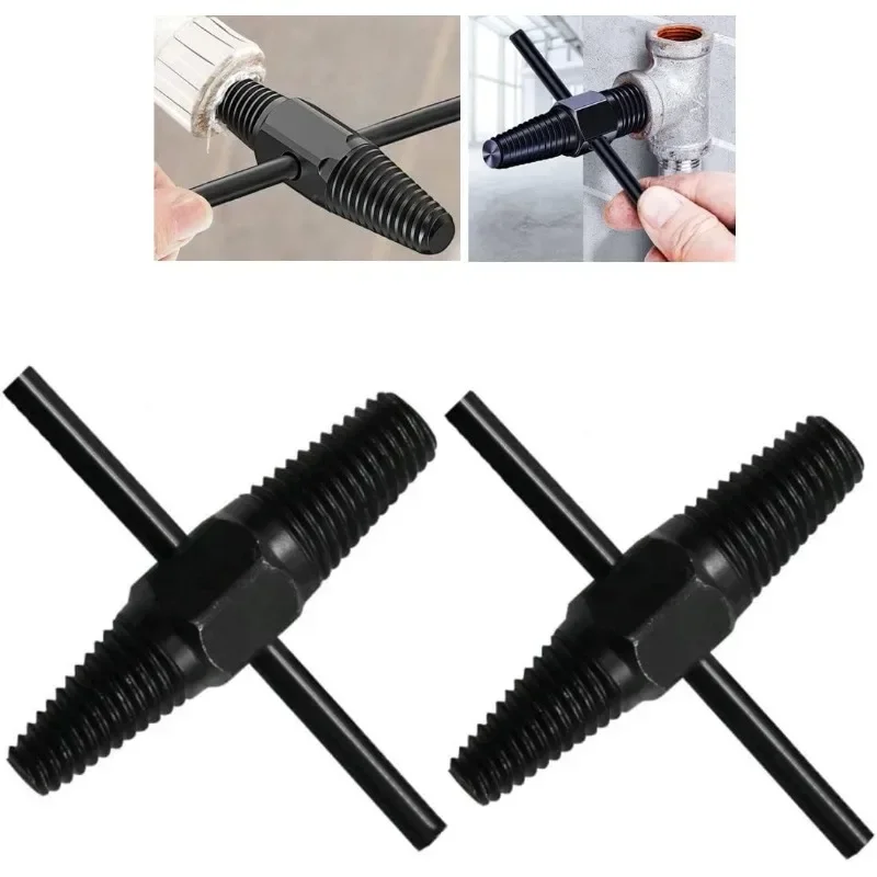 Double Head Tap Faucet Valve Screw Extractor Set Pipe Screw Removal Tool Broken Wire Water Pipe Bolt Remover Plumbing Tools Set