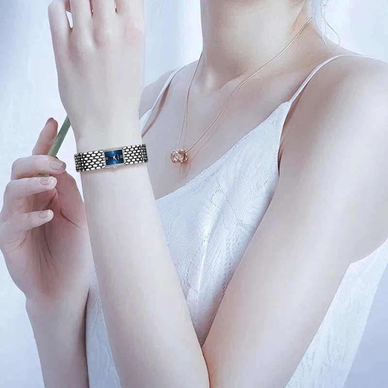 LIGE модные кварцевые часы роскошный ремешок из нержавеющей стали спортивные женские часы на открытом воздухе водонепроницаемые квадратные женские часы повседневные часы