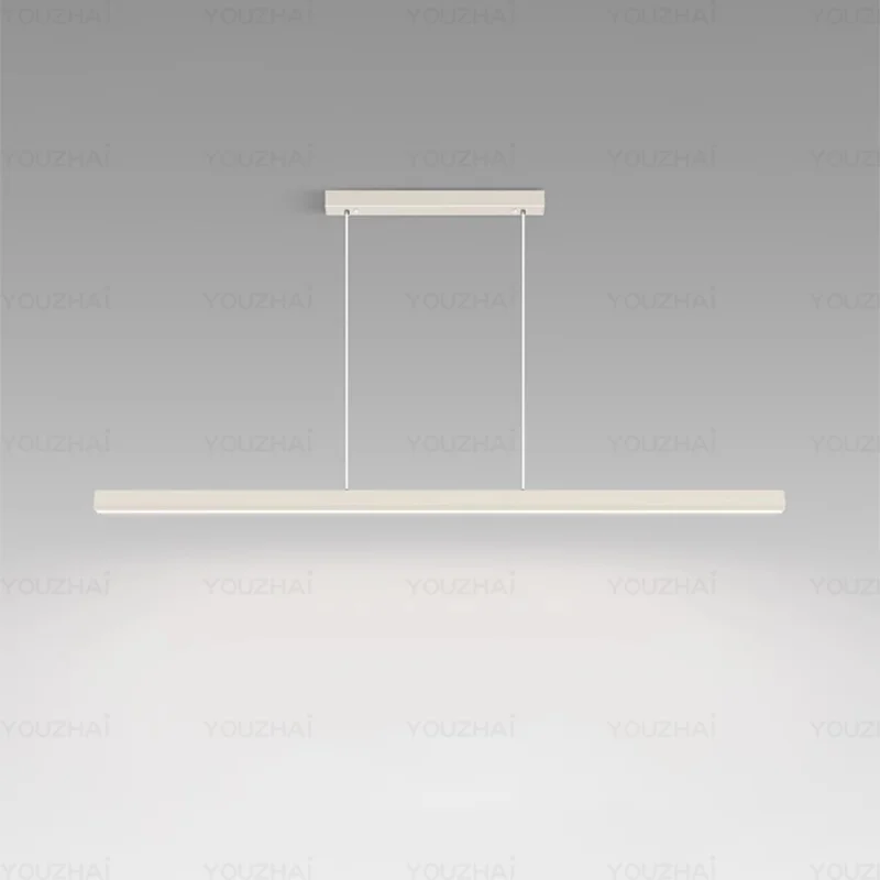 Restaurant pendant light modern minimalist light luxury one line long office bar counter dining table Nordic lighting fixtures