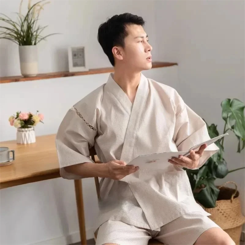 ensemble-de-vetements-de-detente-decontractes-pour-homme-style-kimono-japonais-en-coton-a-carreaux-a-manches-courtes-pour-la-maison-et-le-bain