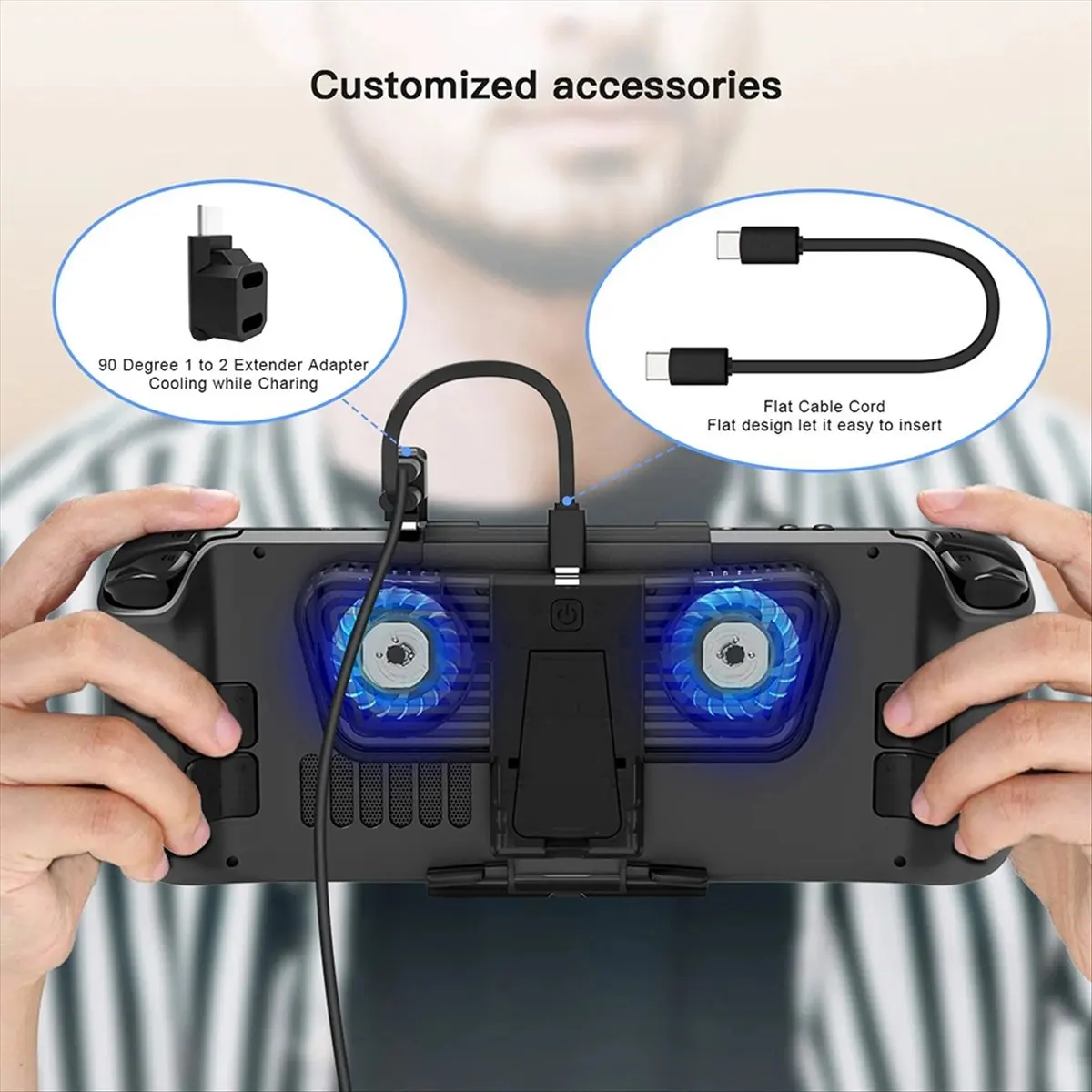 A10R for Steam Deck Fan Cooling Cooler Holder Bracket External Base Stand Replacement Dock for Steam Deck Game Accessories