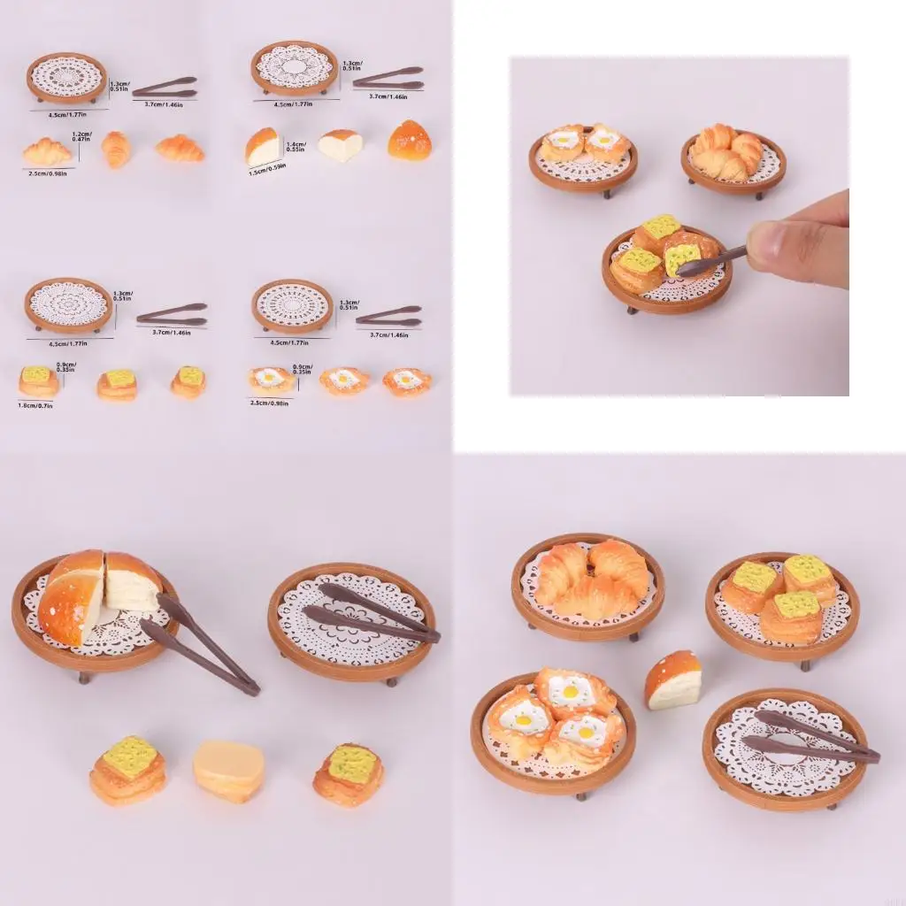 

Pastries Miniature Dessert Pallet Alloy Fit Most Dollhouses Enhances Creative Play Experience