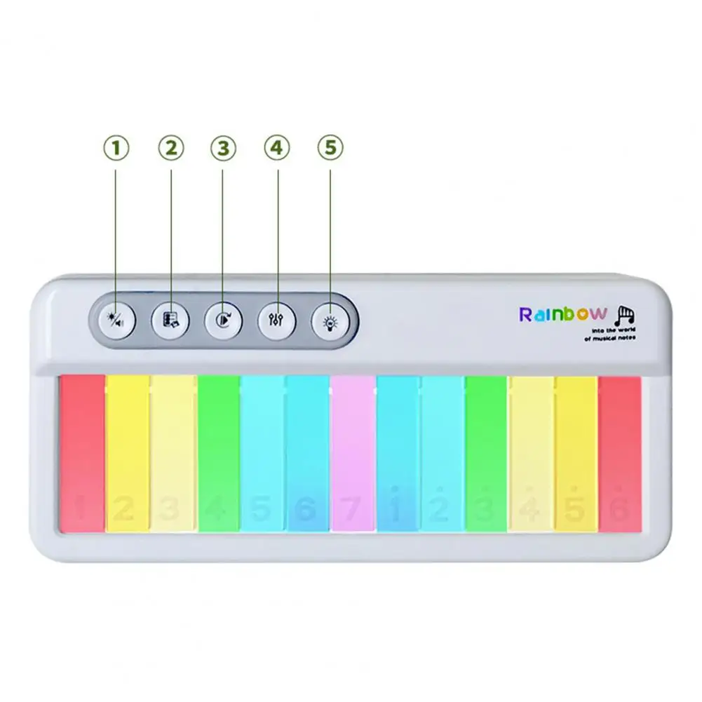 Piano de teclado eletrônico educacional para crianças, brinquedo musical para meninos e meninas, música light-up, 3 modos para crianças pequenas