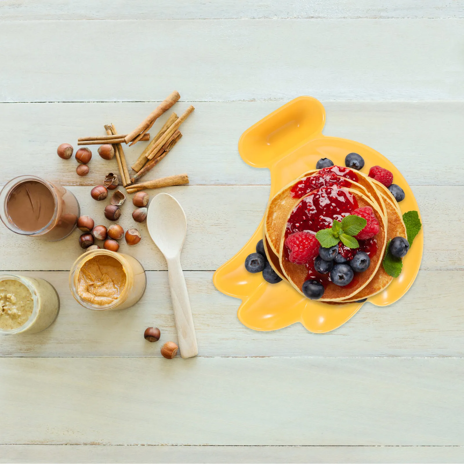 Plato de Cerámica con Forma de Plátano, Tazón para Salsas Resistente al Calor, Plato para Servir en la Cocina, para Ensaladas, Frutas, Postres, con Forma de Loto, para Condimentos (1 Pieza)