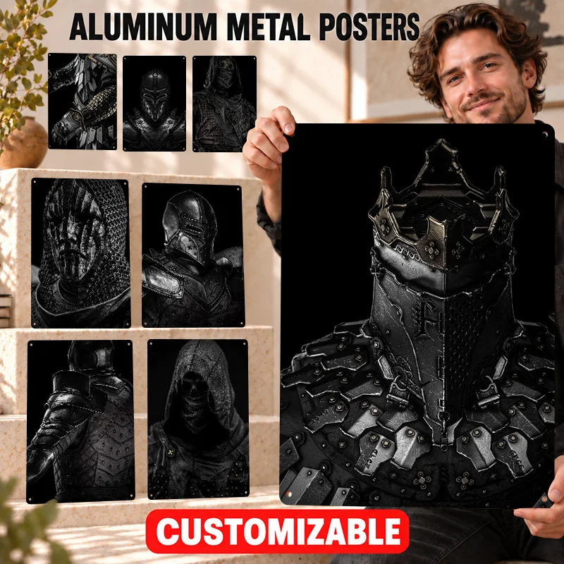 MMortal Shell Game Textured Metal Posters Customized Aluminum Sign Contemporary Pop Culture Design Wall Art For Gaming Lounge