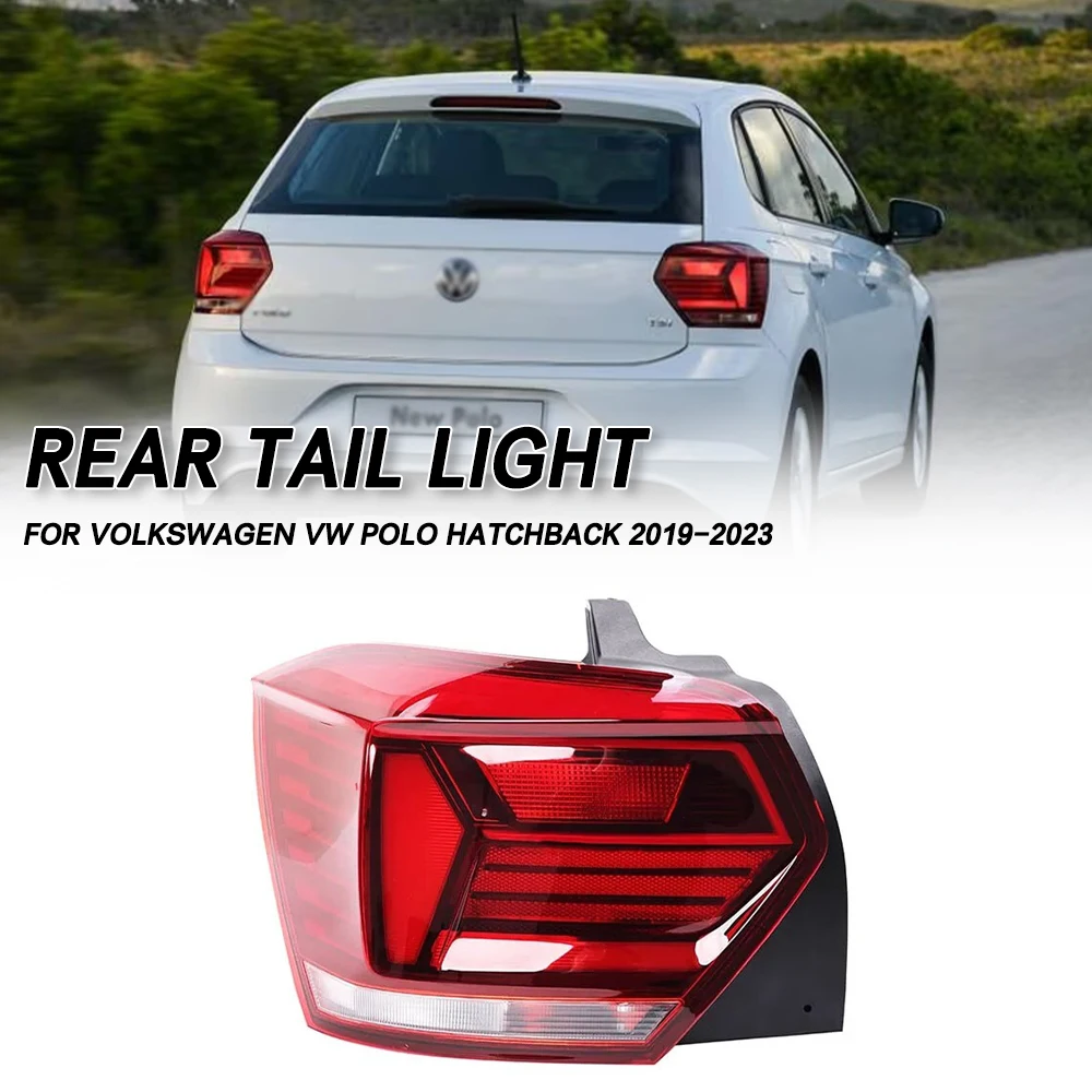 

Left/Right Side Car Tail light Rear Bumper Light Stop Brake Lamp Turn Signal Warning For Volkswagen VW Polo Hatchback 2019-2023