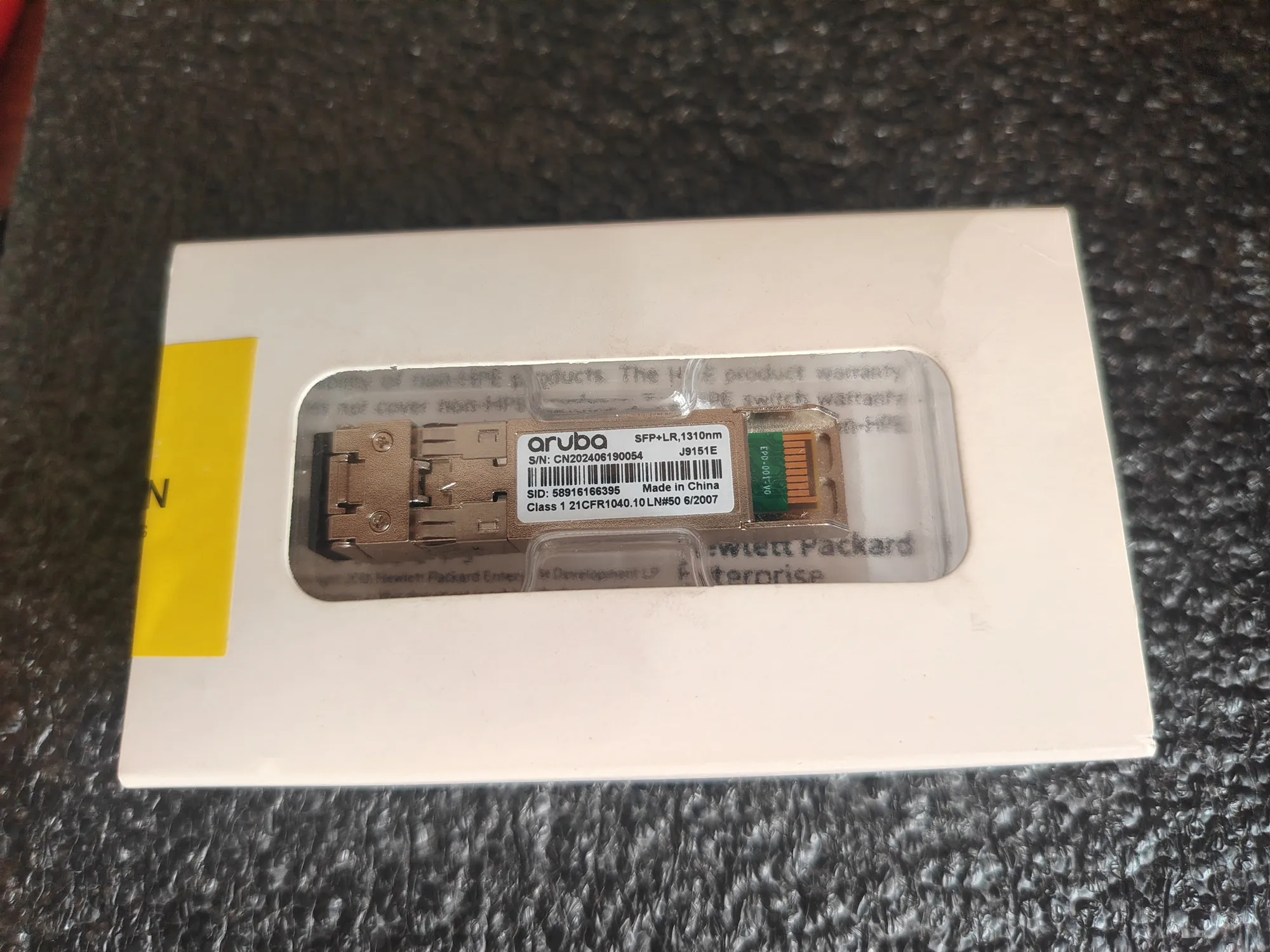 Original J9151E Aruba SFP Transceiver 10G SFP+ LC LR 1310NM SMF XCVR Aruba 10G LR Optical Switch