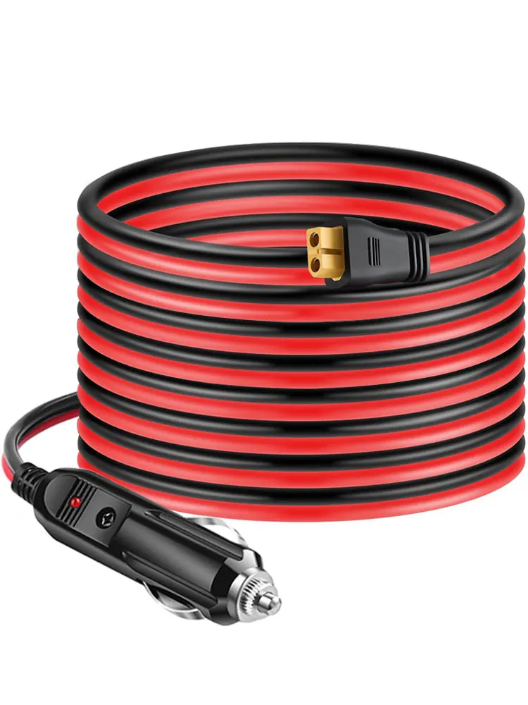 Kabel 6m 2m z gniazdem zapalniczki samochodowej do XT60 dla EcoFlow, Anker, Allpowers, Bluetti, Fossibot, Oukitel i innych. Przenośne stacje zasilania — zdjęcie produktu 7
