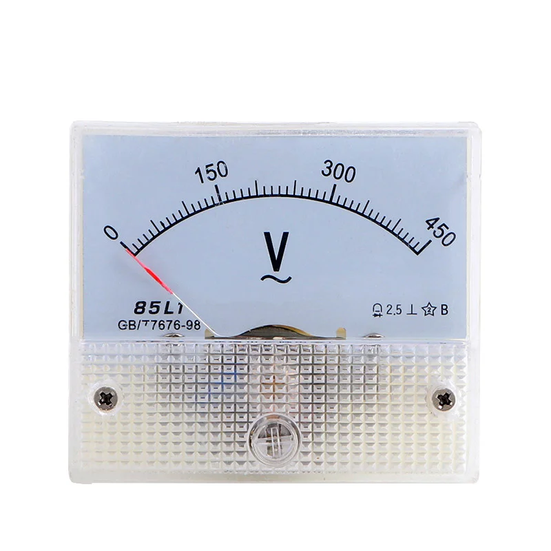 85L1-V Analogue AC Voltage Needle Panel Meter Pointer Voltmeter  2V 3V 5V 10V 15V 20V 30V 50V 75V 100V 150V 200V 300V 450V 500V