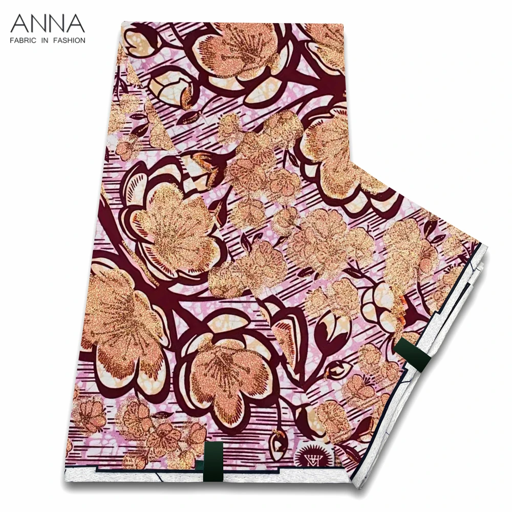 Grand Super 100% Cotton African Wax Fabric High Quality Ankara Wax Print Fabric 6yards Women Fabric For Sewing VLS85