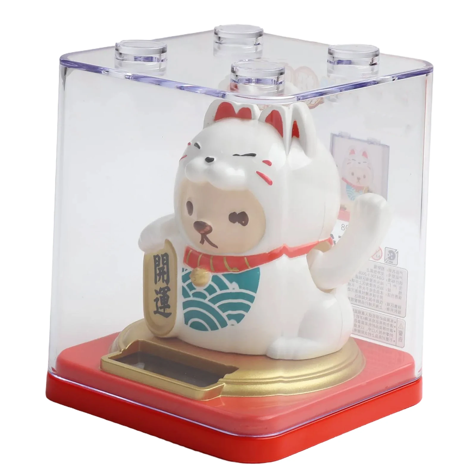 As Shown Waving Lucky Cat Light Sensing Decoration Prosperity Versatile Use Long-lasting Plastic Sustainable Design