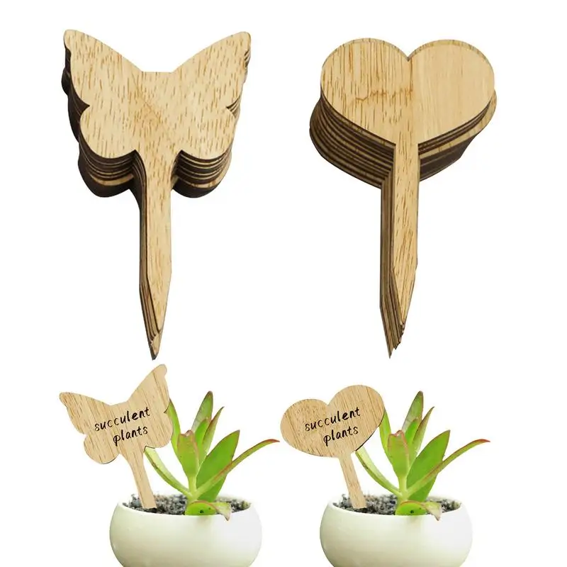 30 Pcs/Set Plant Labels Herb Garden Markers Anti Rust Wooden Sign Sticks For Outdoor Garden Indoor Potted Plants Planter Herbs