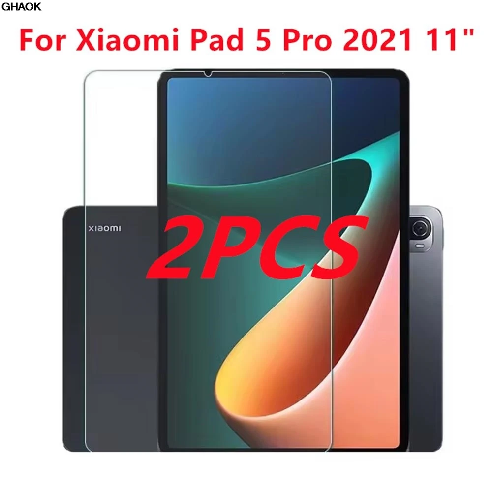 2 PCS 9H Tempered Glass Screen Protector For Xiaomi Pad 5 Pro 2021 11 Inch Explosion Proof HD Clear Tablet Protective Film