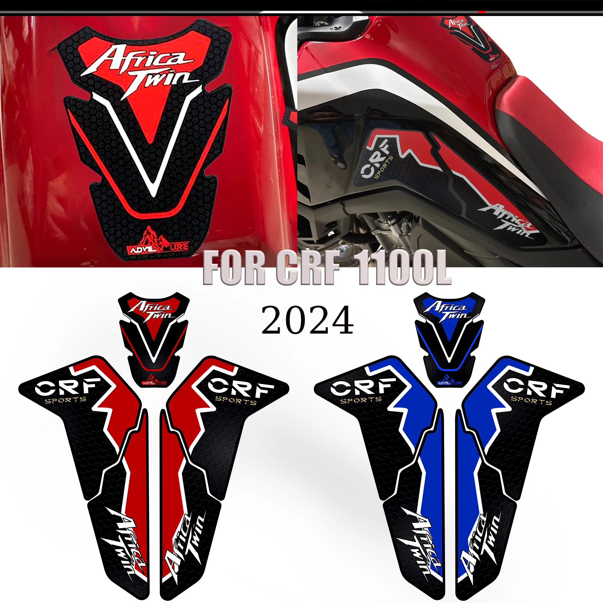 Tank Pad Stickers Side Fuel Tank Pad Decal AfricaTwin Protecto For Honda CRF1100 CRF 1100 L AFRICA TWIN ADVENTURE SPORT 2024