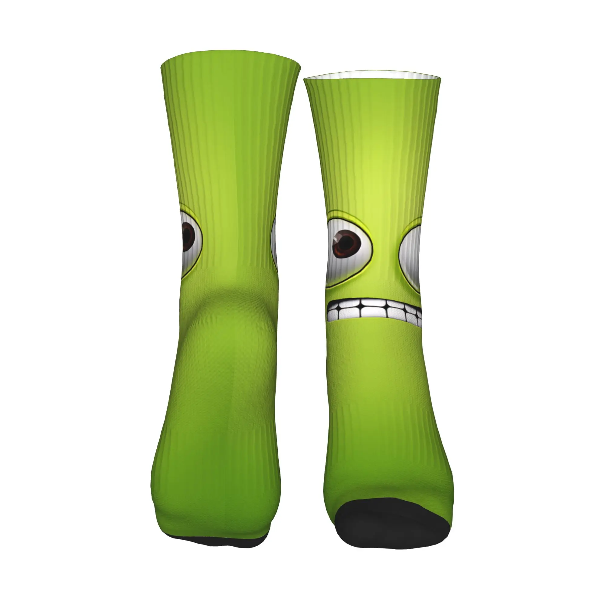 Women Men Socks Cartoon Face Meme With Two Eyes  Stockings Winter Elegant Breathable Socks Design Skateboard Anti Skid Socks