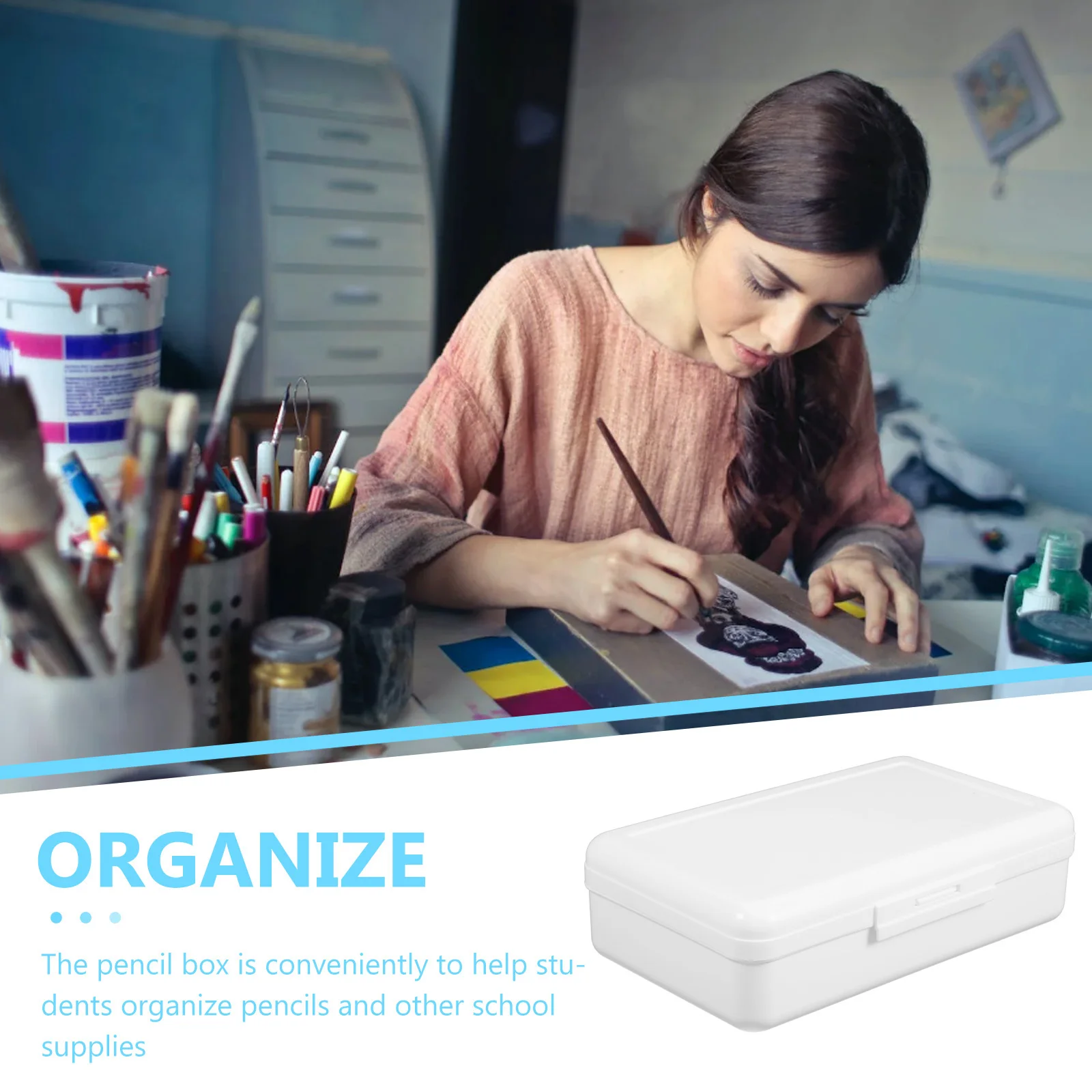 

Compact Plastic Pencil Box Transparent Design for Long-Lasting Performance Pens Pencils Markers School Office Supplies