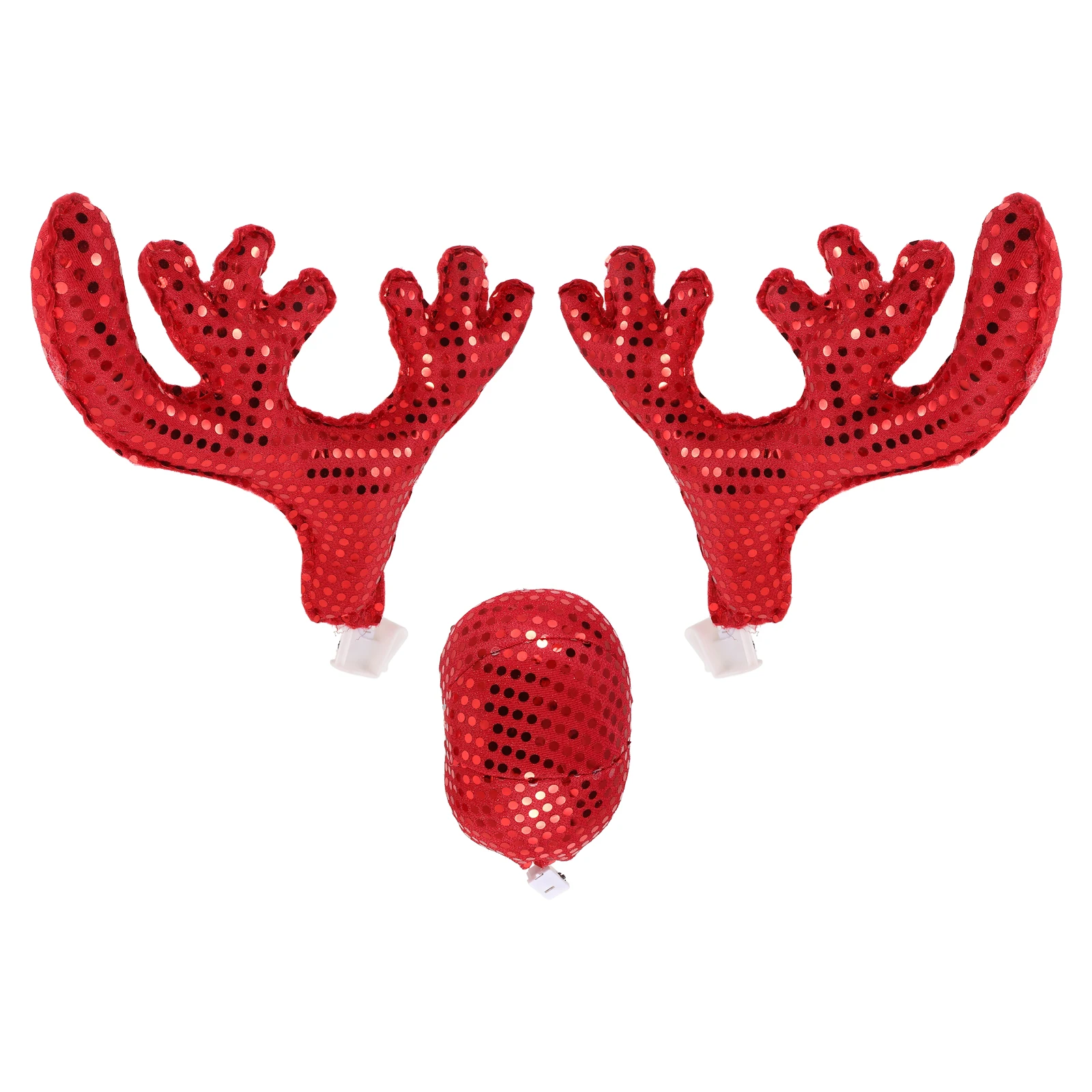 

Antlers Decoration Reindeer Christmas Accessories Automotive Exterior Decor Window Edge Clip On Festive Spirit Long