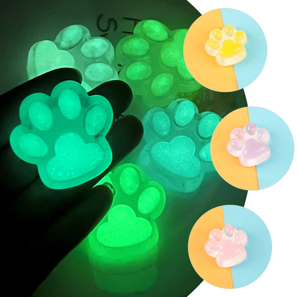 

5 Pcs Cat Claw Hairpin Accessories Phone Case Cute Miniature Charms Decorating Resin Diy Cartoon for Jewelry Making